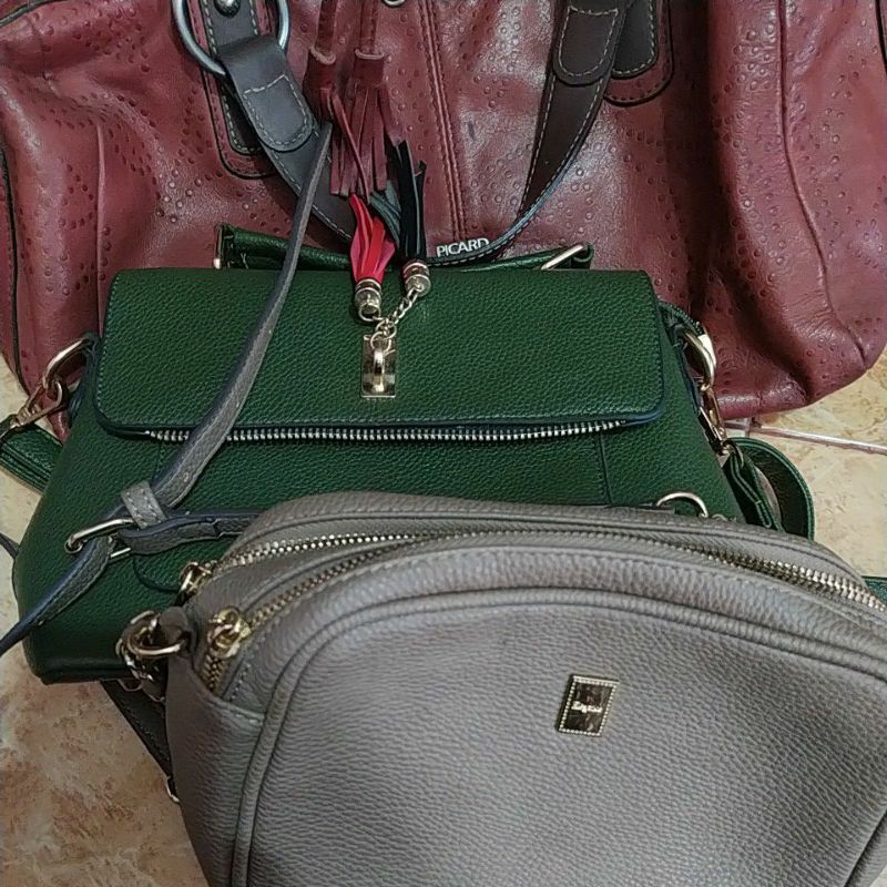 tas second kulit asli picard elegancee
