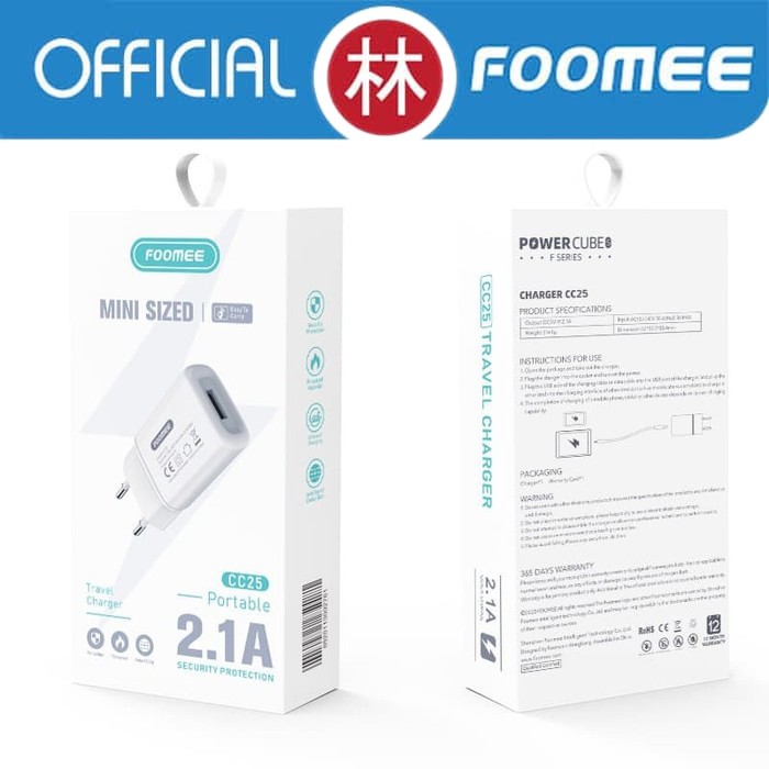 Foomee CC25 Charger Adaptor Mini Size Single USB