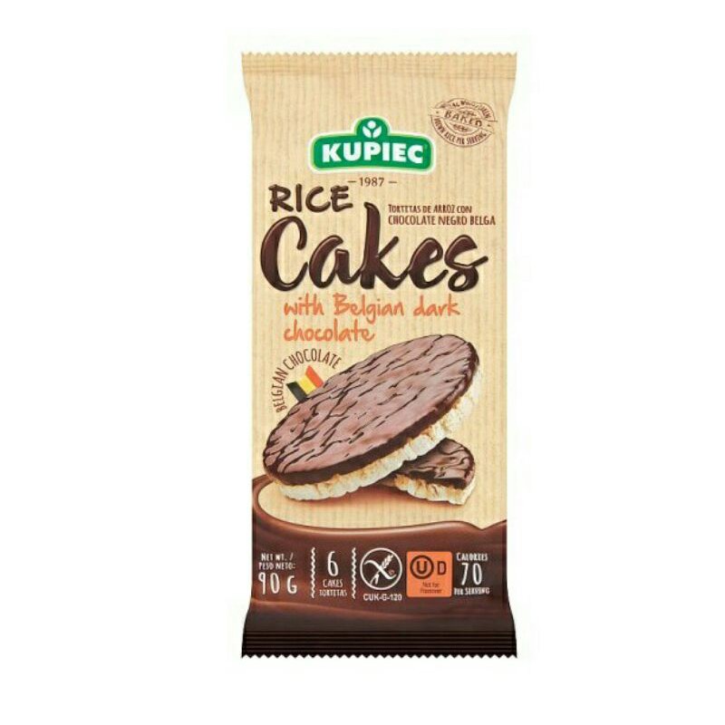 

KUPIEC RICE CAKES BELGIAN DARK CHOCOLATE 90GR