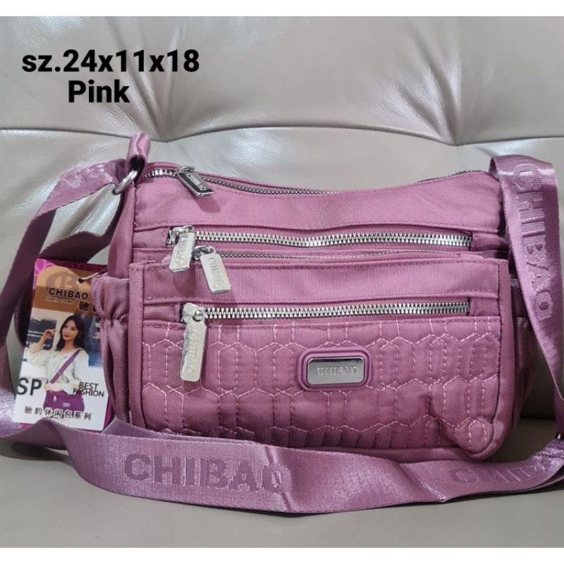 (BISA COD) Tas Slempang Chibao Original import 1739-22-70 Kanvas