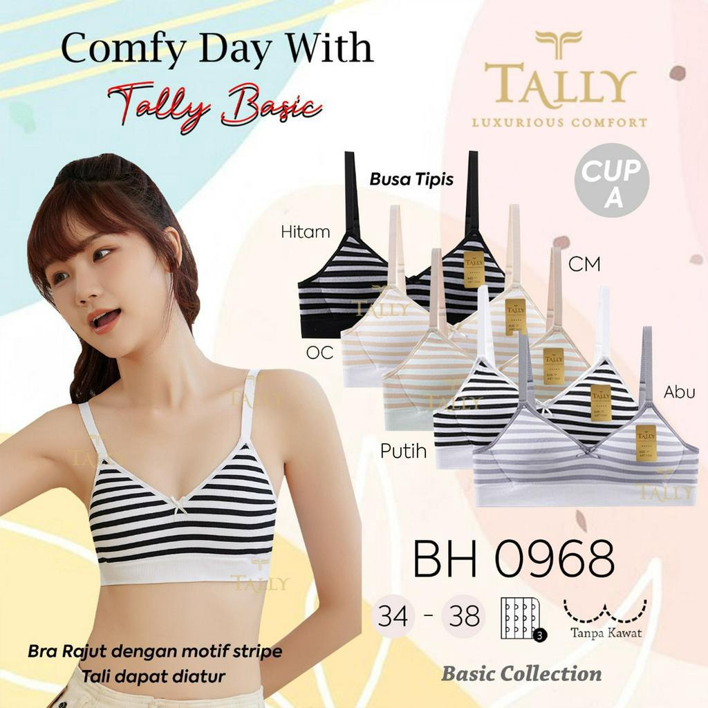 TALLY BRA BH RAJUT 0968 I CUP A I BUSA TIPIS I TANPA KAWAT I SIZE 34 - 38 I BAHAN RAJUT HALUS