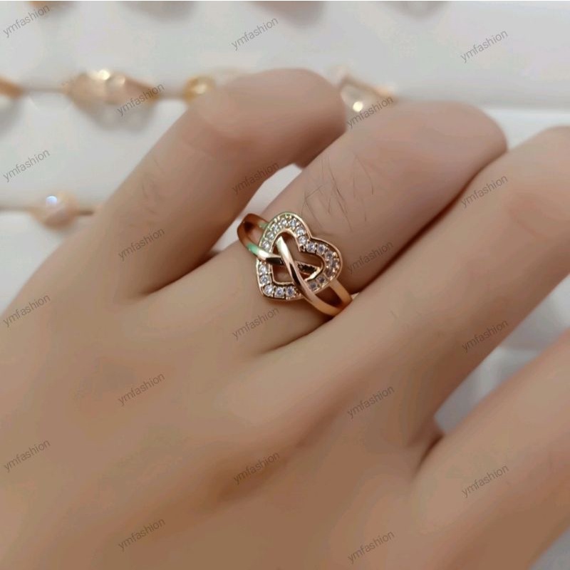 cincin xuping emas dengan permata zircon C05