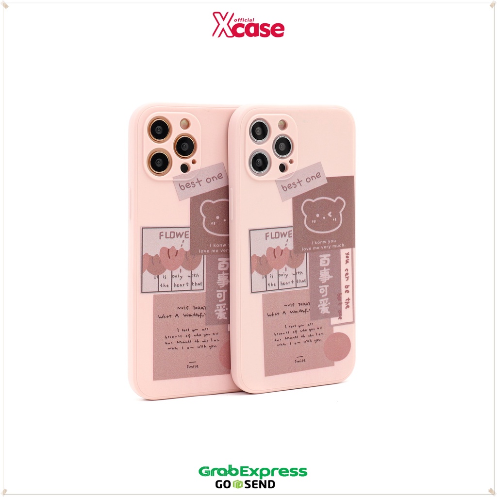 Beary Pink Soft Case Lens Cover for iPhone 6 7 8 6+ 7+ 8+ SE 11 12 Mini Pro Max