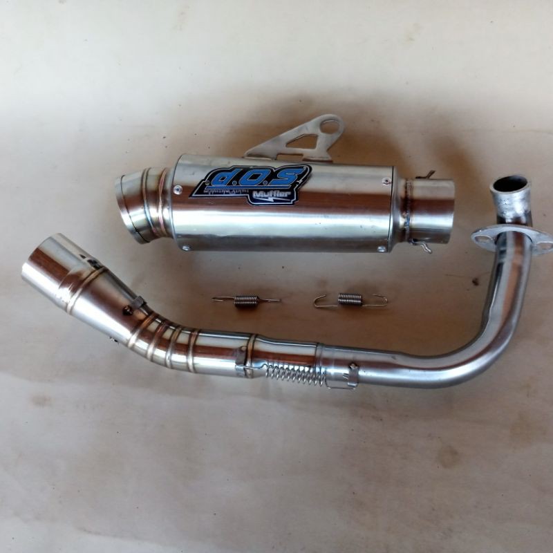 knalpot racing dos matic beat fi scoopy karbu vario 110 125 150 led old kolong samping atas anti pol