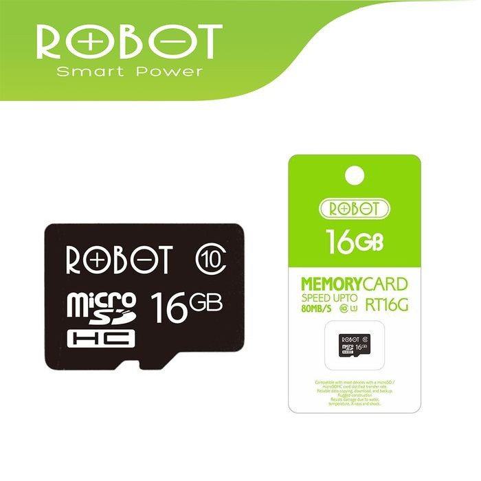 Robot RT16G Kartu Memory Card Stroge 16GB 16 GB Class 10 Micro SD TF High speed transfer