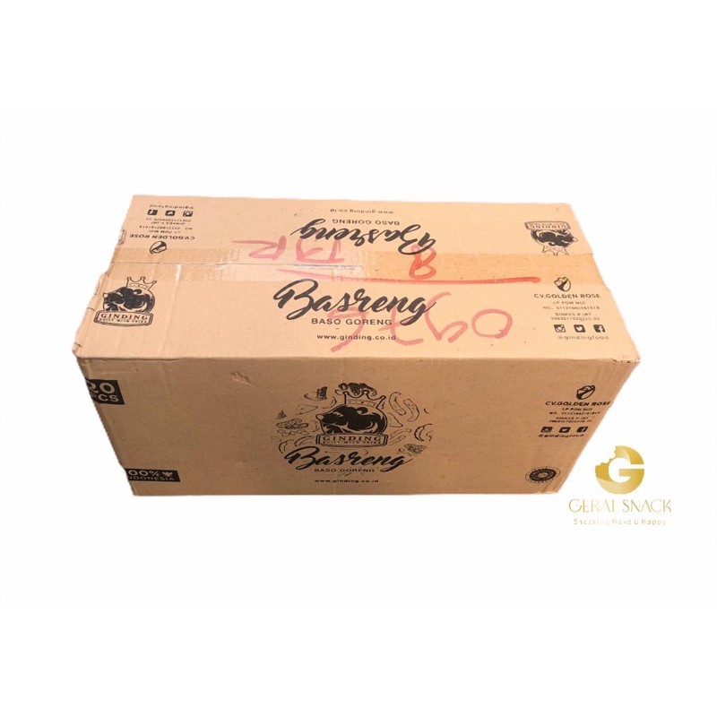 Paket Reseller Basreng GINDING 1DUS isi 20 PCS Baso Goreng Ikan Tengiri Asli Bandung