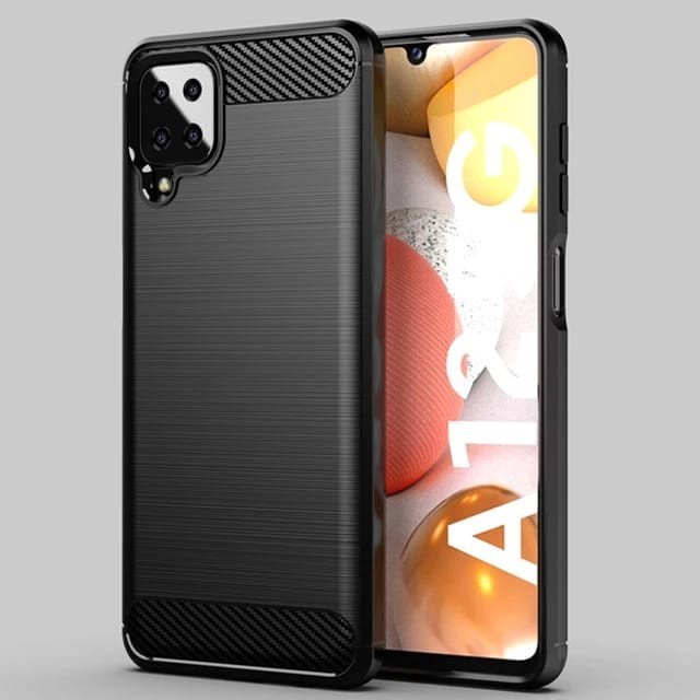 SAMSUNG A13 4G A33 5G A53 A73 A12 M22 M32 M12 A02 A03S A02S M02 CASE SOFTCASE IPAKY CARBON BLACK KARBON, SILIKON HITAM CARBON CASING COVER PELINDUNG BELAKANG SLIMFIT