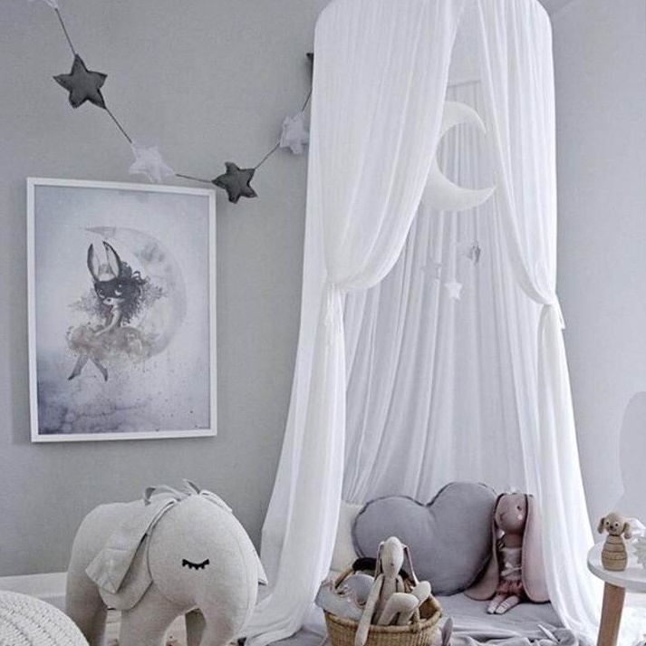 [BAYI &amp; EMAK] - Jaring Anti Nyamuk Kasur Bayi Baby Chiffon Mosquito Net 50x240cm - A75 - Gray