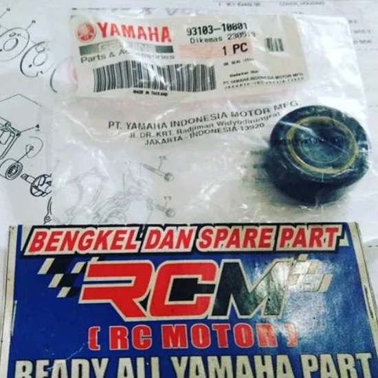 OIL SEAL SIL WATER PUMP JUPITER MX VIXION R15 NO 2 ORI ORIGINAL ASLI YAMAHA  93103-10801