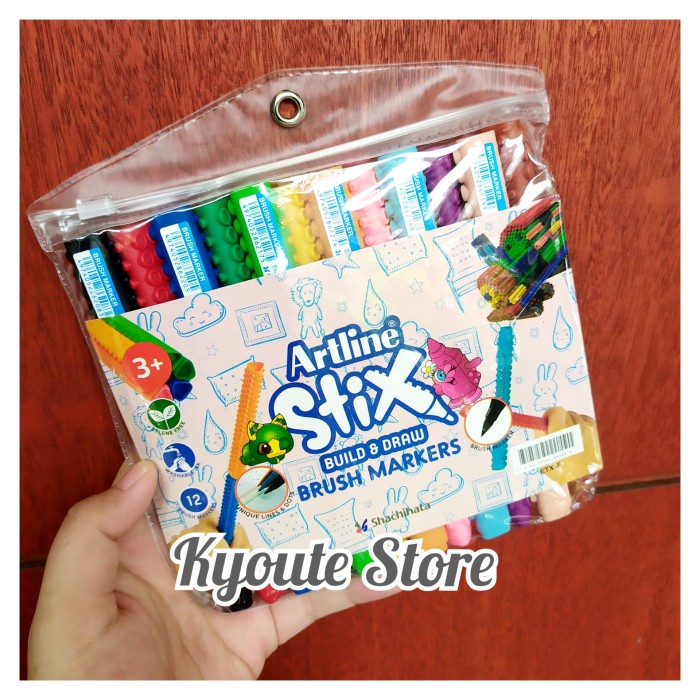 

Mantap Artline Stix Brush Marker Set 12 New For Lettering Kaligrafi Menulis Terbatas