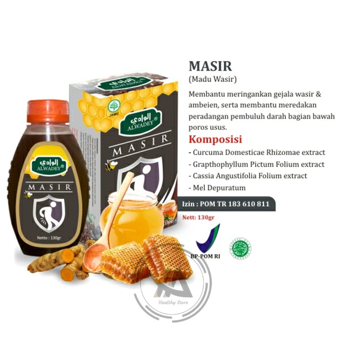 

MASIR Madu Wasir Alwadey / Madu Ambeien / Madu Kesehatan / Madu 130gr #YA06