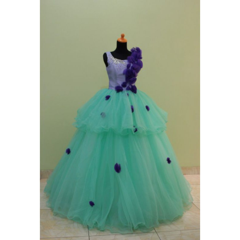 Korean Japan Wedding Gown Ball Gown Gaun Pesta Gaun Pernikahan . Real PHOTO