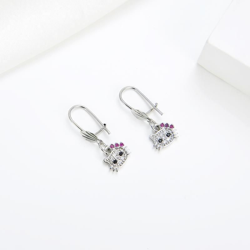 Anting anak hello silver titanium