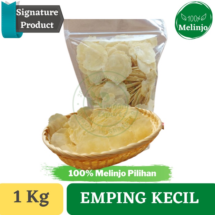 

4eh Emping Melinjo Mentah Original Super Tipis Kualitas Eksport 1Kg - Super 1 Kg 60Jhh