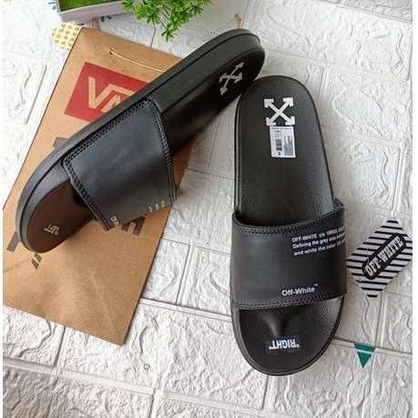 Sandal Off White Black Slop/Slide Pria Wanita / Sandal Slop Distro Terbaru Murah/sandal slop terlaris.-1