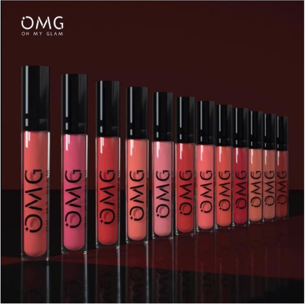 OMG Oh My Glam Matte Kiss Lip Cream 3.5g ( lipstick lipstik lipcream ) ✔️BPOM halal