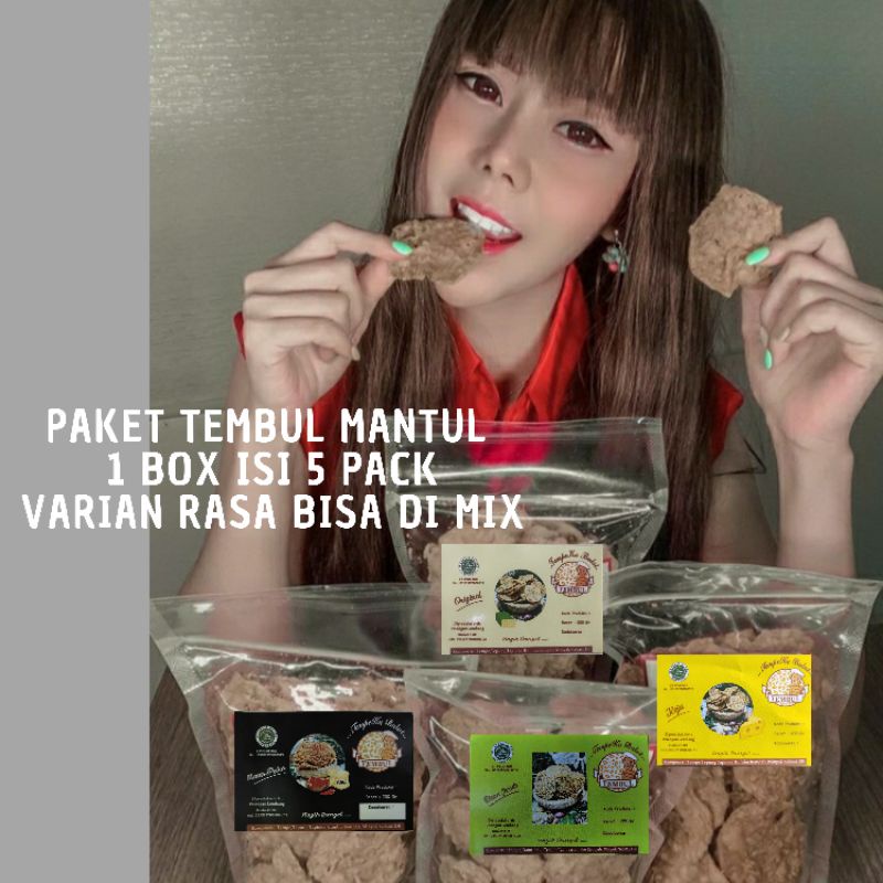 

Keripik/Kripik Tempe Tembul paket Mantul 1box isi 5 pack @200 gr