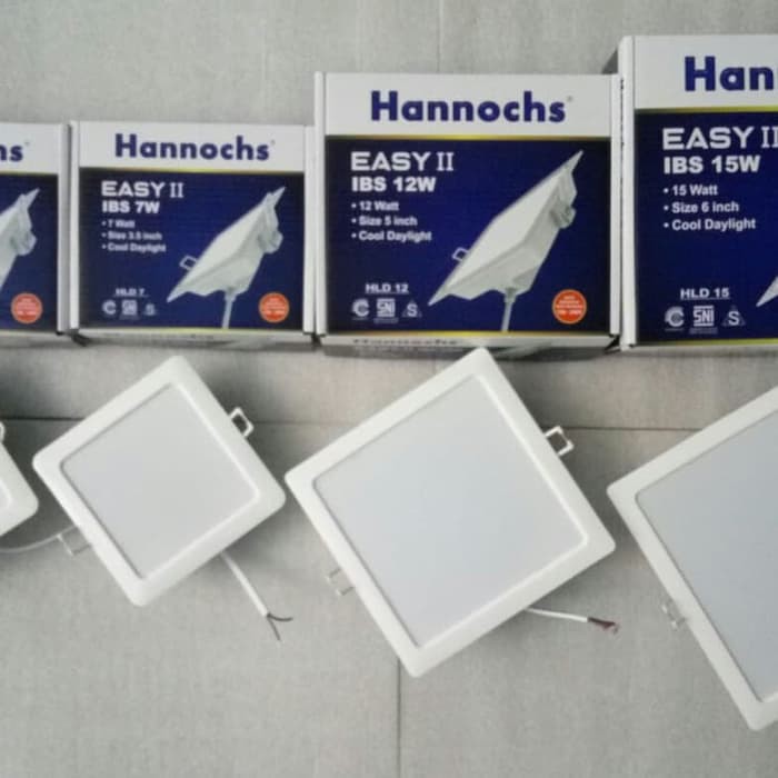 Lampu Downlight LED Hannochs Easy IBS II Kotak 3-20 Watt warna putih