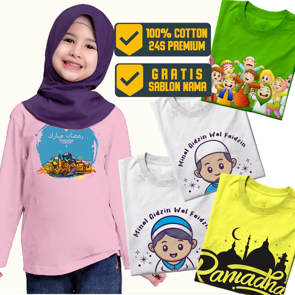 Lebaran - Kaos Anak Baju Couple Keluarga lebaran muslim 2022