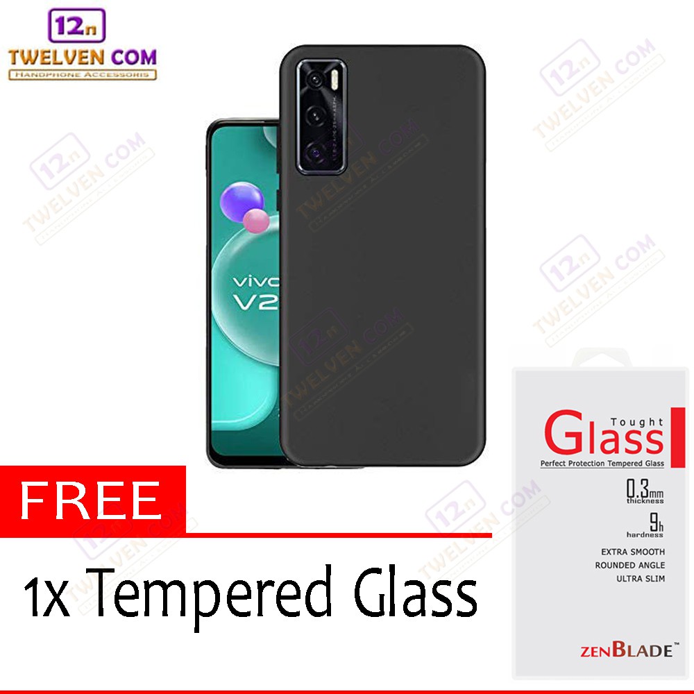 Case Slim Matte Softcase Vivo V20 SE - Free Tempered Glass