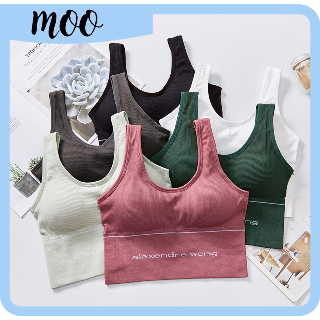 MOORB019 (COD) SPORT BRA GYM BRA OLAHRAGA PUSH UP WANITA TANPA KAWAT ELASTIS SEXY