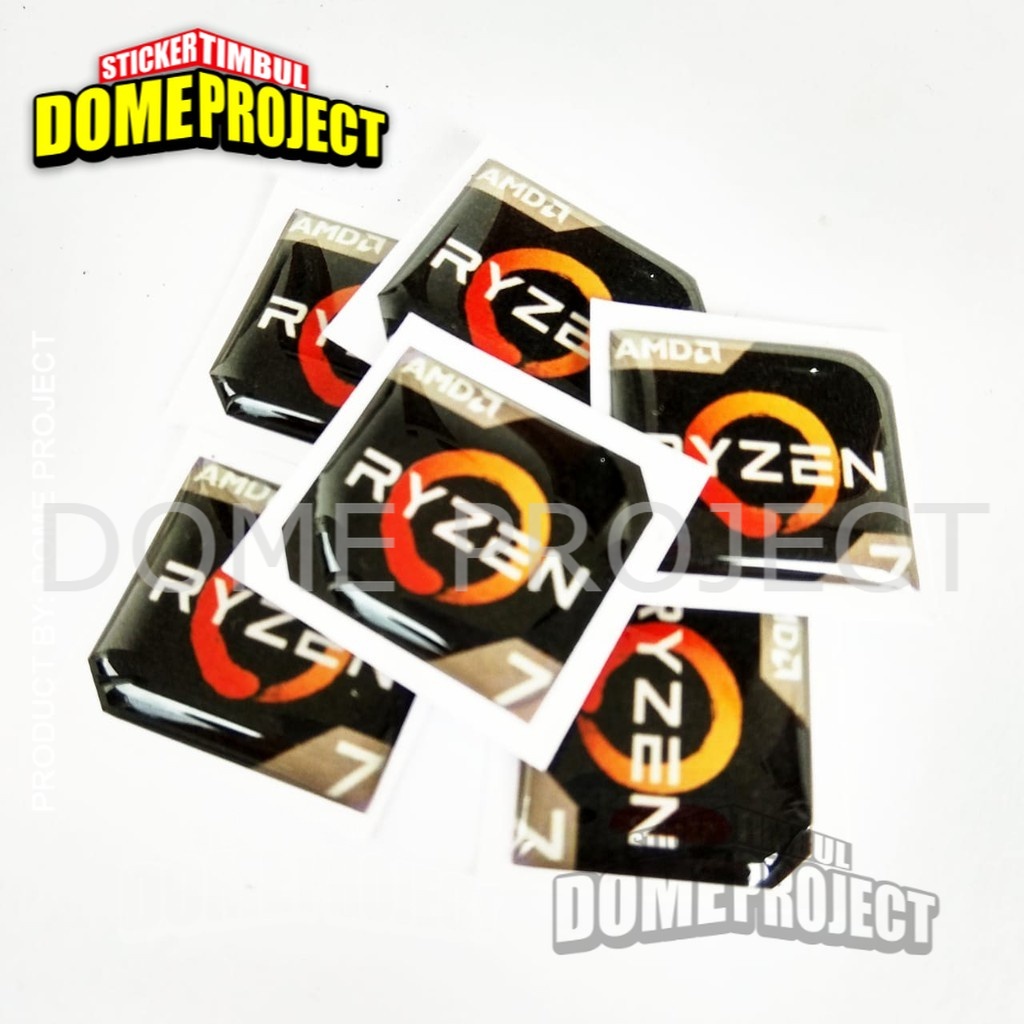 STIKER TIMBUL EMBLEM RYZEN 7 EMBLEM LAPTOP KOMPUTER PC LOGO VGA AKSESORIS AESTHETIC KEREN
