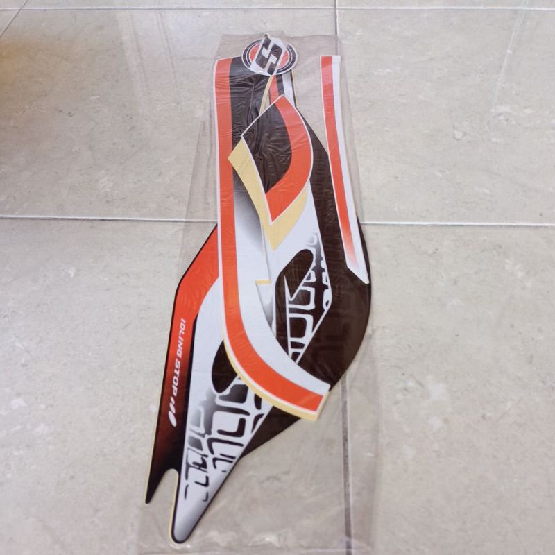 striping stiker les body Honda Scoopy sporty 2019 putih bahan original