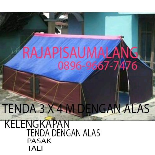 Tenda Pramuka 3x4 M Dengan Alas Bahan Terpal Tebal