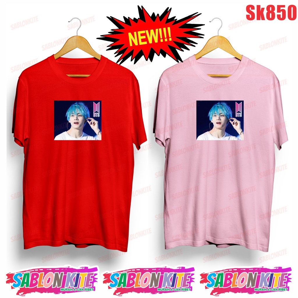 MURAH!!! KAOS KPOP V TAEHYUNG SK850 UNISEX COMBED 30S