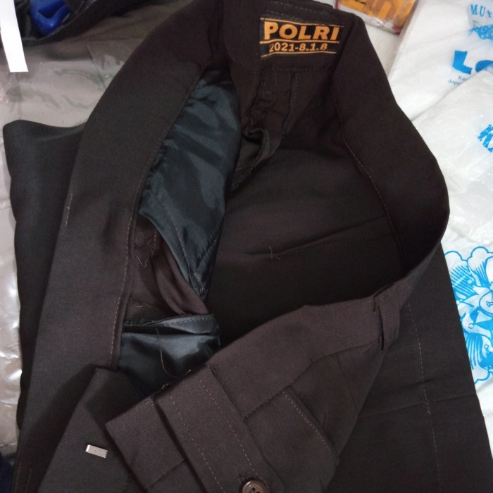 Celana PDH Satpam PDHsus coklat tua bahan twis licin - 28