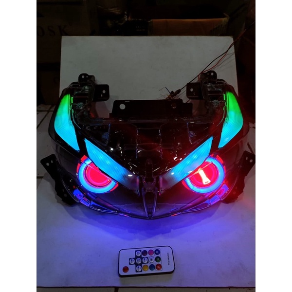 LAMPU ALIS RUNNING AEROX NEW SEPAKET REFLEKTOR/HEADLAMP AEROX NEW ORIGINAL (BUKAN BILED)