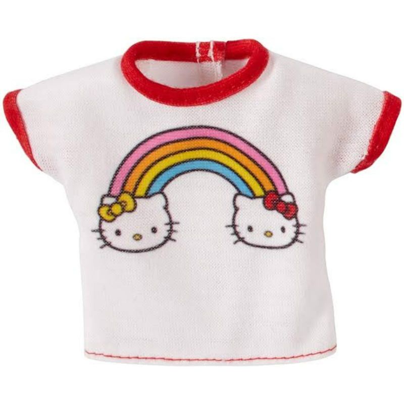 ori original mattel barbie shirt baju boneka hello kitty rainbow fashion atasan doll mainan anak cewek perempuan aksesoris accessories