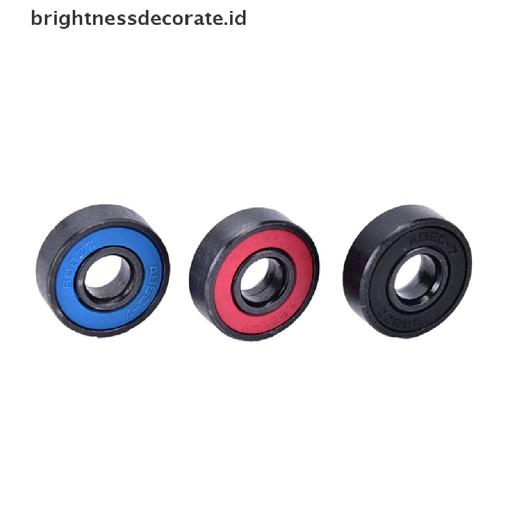 [birth] 8pcs/set 608RS skate skateboard steel integrated spacer bearings fit [ID]