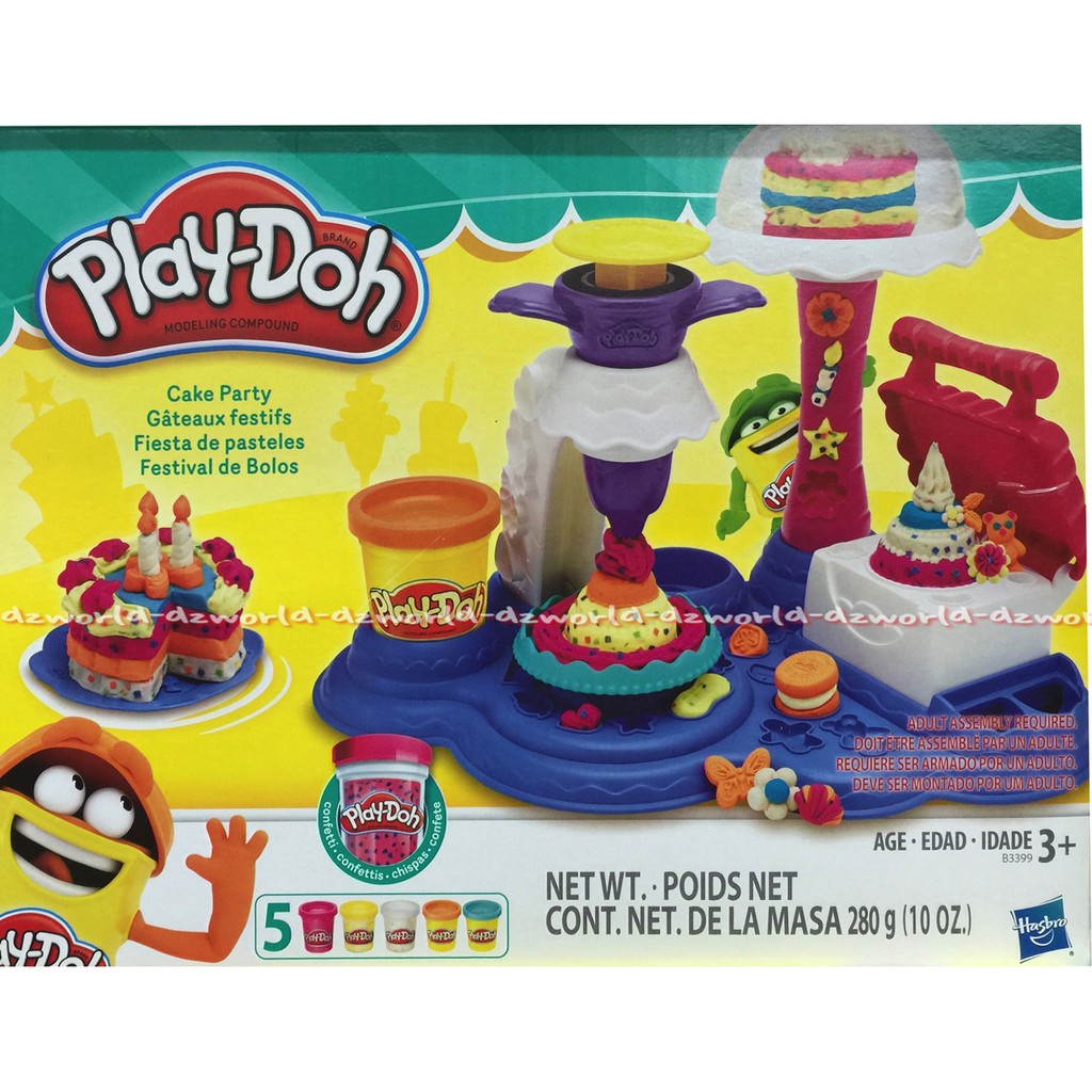 Play doh cake party membuat kue ulangtahun dengan cetakan Play-doh Ori