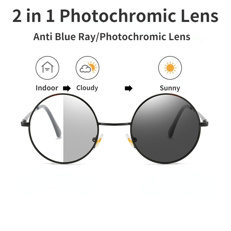 Kacamata Fashion Photochromic Anti Radiasi Untuk Wanita/Pria Kacamata Anti Blue Light