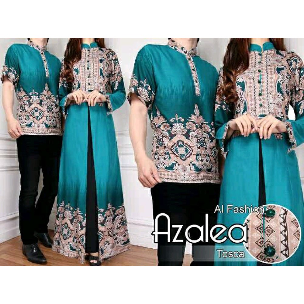 atk Cp Azalea couple mama papa pasangan kembaran samaan batik etnik songket gaun pesta lebaran simp
