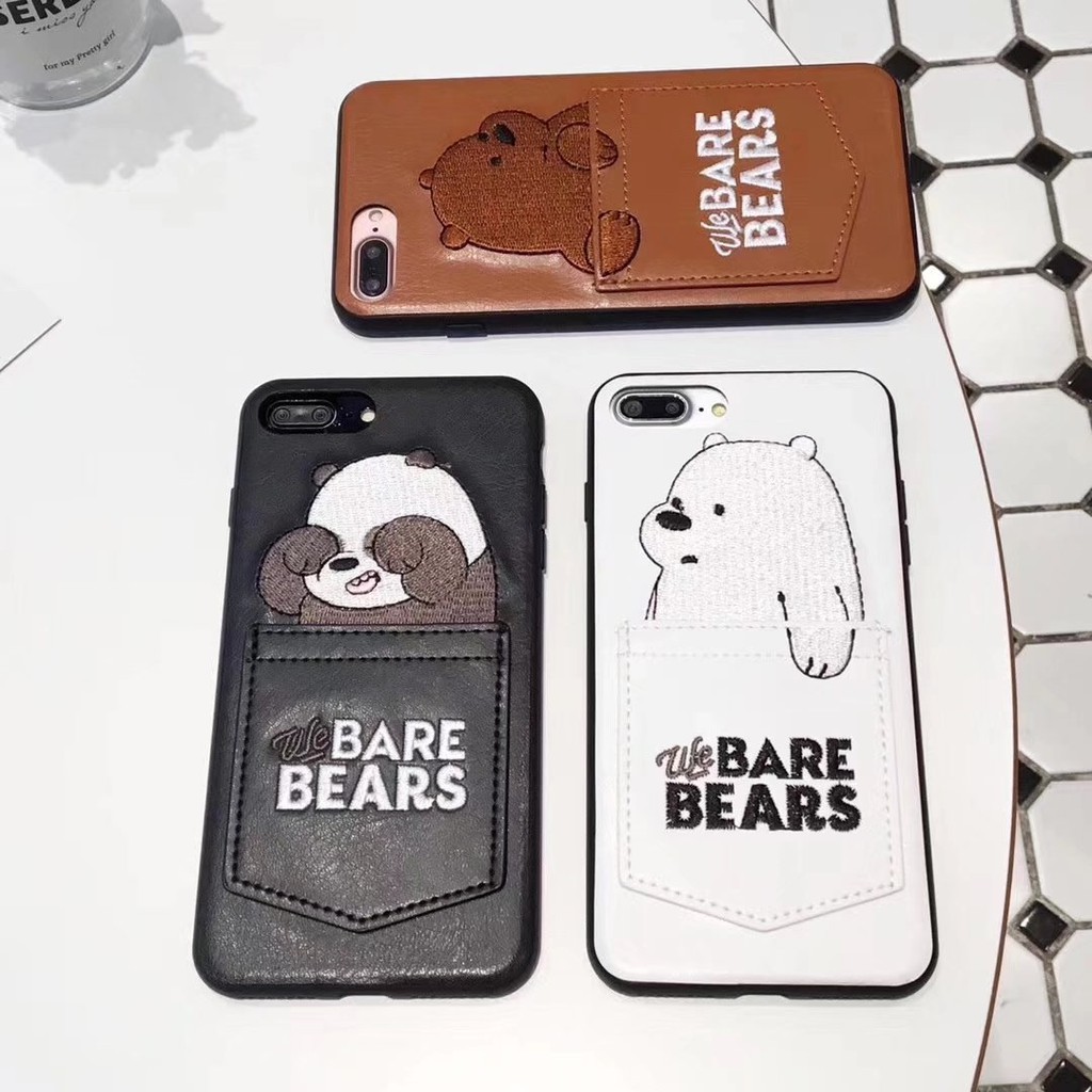 Case Motif Panda Beruang Putih Untuk iPhone 11 pro MAX XS MAX XR 6s 6Plus i7 i8 7plus X