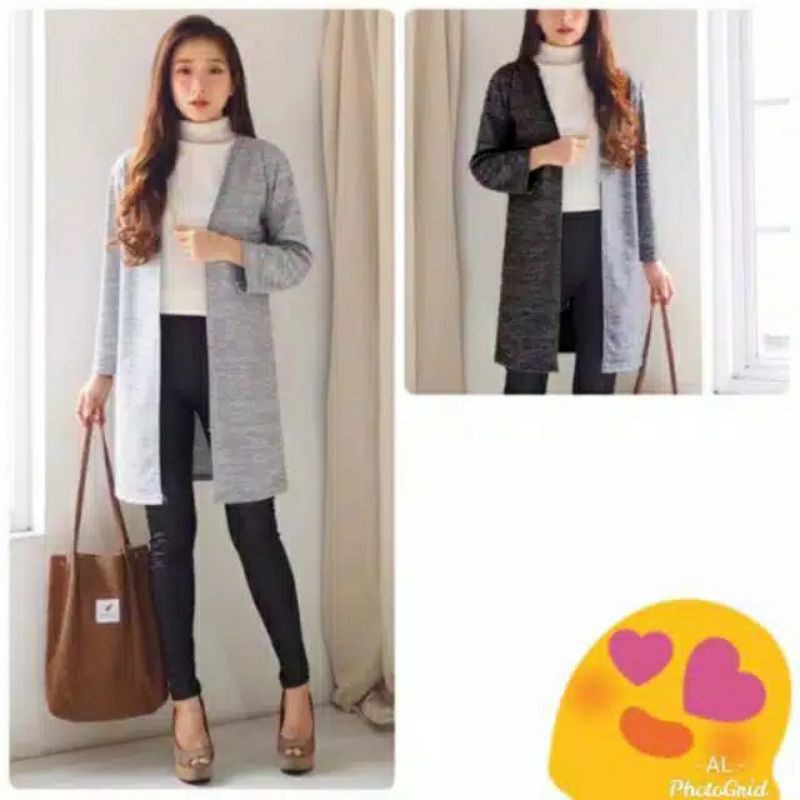 CARDIGAN LONG TWIST / Long Twist Cardie Kardigan Rajut