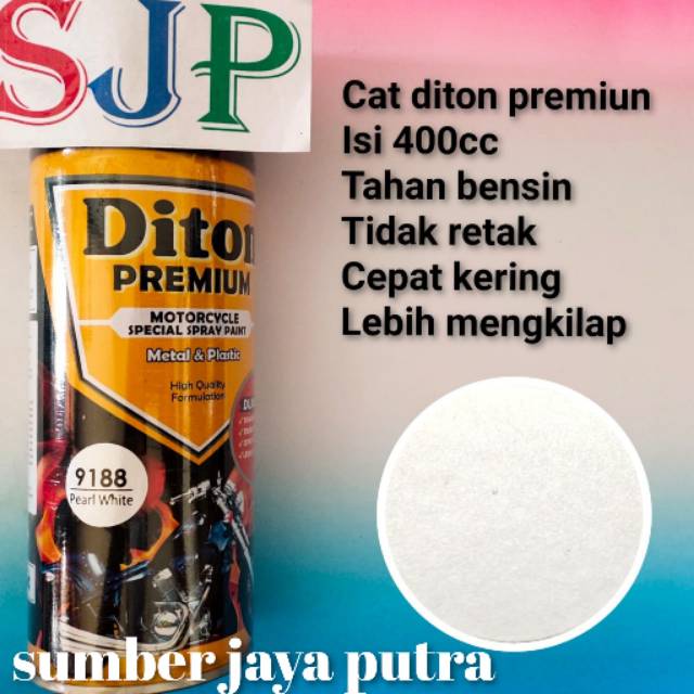 Diton premium 9188 pearl white putih mutiara putih metalik pilok pyloc Pylox pylok cat semprot