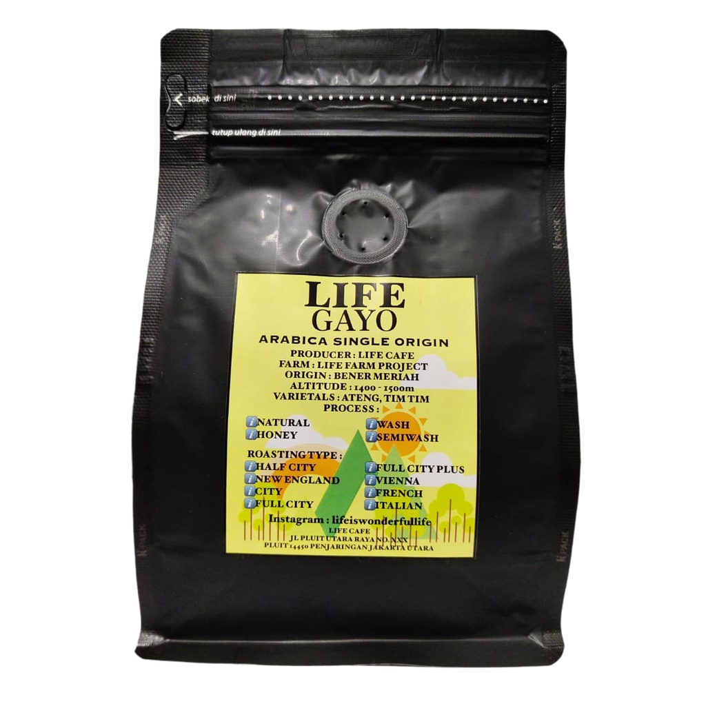 

Kopi LIFE Arabica Gayo Wash Process