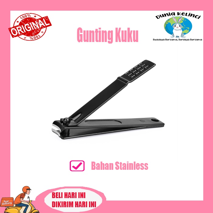 Gunting Kuku Stainless Hitam Black Besar Jumbo Manicure Pedicure 8CM