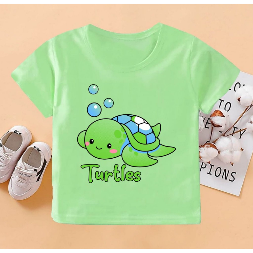 POLILE / KAOS ANAK MOTIF TURTLES / TERLARIS