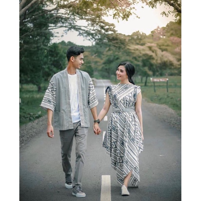 Dress Tenun Couple Pasangan