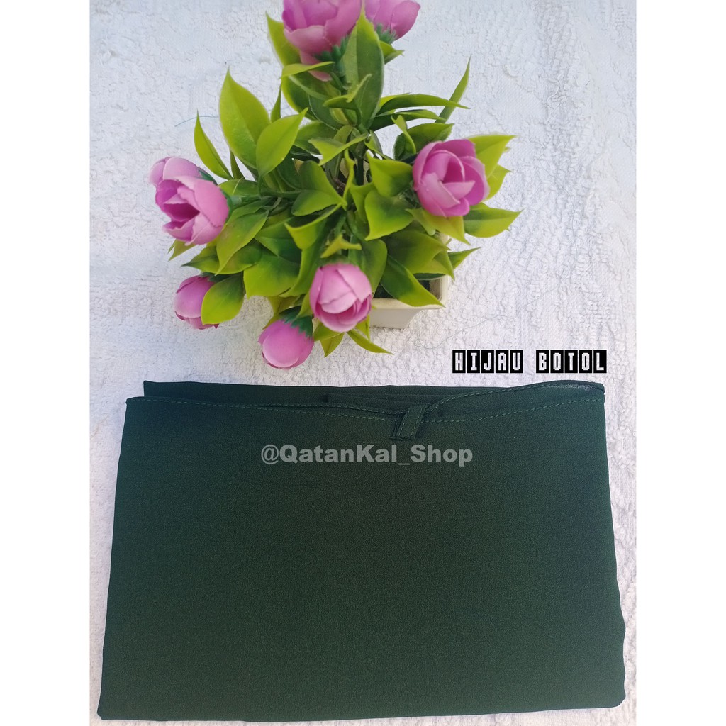 BERGO MARYAM TALI HIJAB INSTAN NON PET BAHAN DIAMOND KERUDUNG JILBAB PREMIUM BAGIAN 1-Hijau Botol