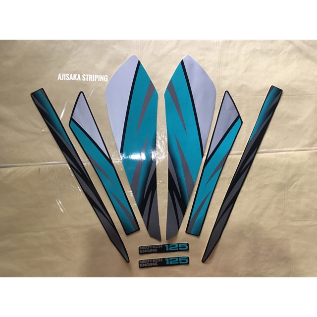 Striping stiker gl pro Gl mak 1995 1996 1997 hijau biru hitam