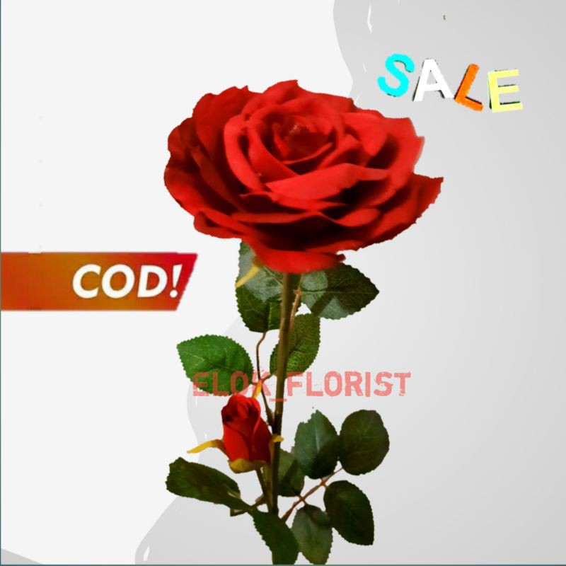 Bunga plastik mawar besar artificial