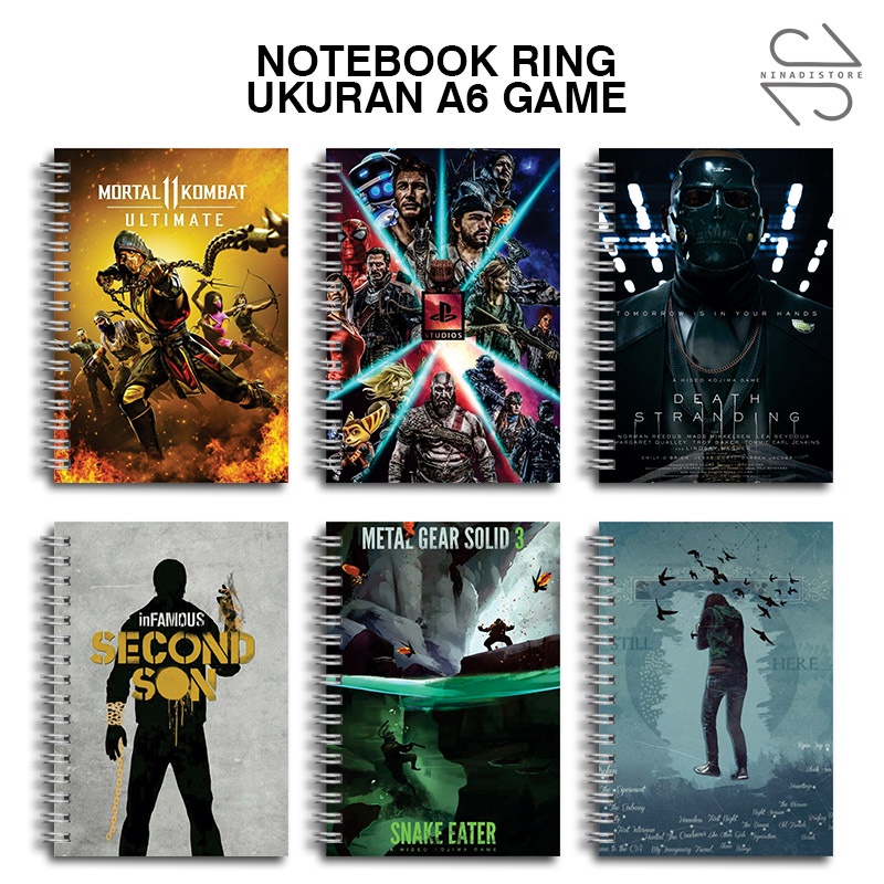 

(BELI 6 GRATIS 1)Buku Tulis Catatan buku notebook buku diary Notebook Ring Spiral A6 60 Lembar koleksi gambar game part2