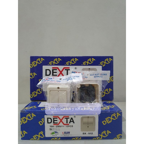 Saklar Ganda/Doubel/Saklar Seri Petak OB ON OFF Dexta DX-912 SNI