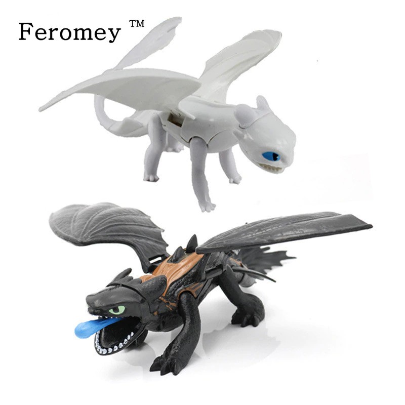 TERLARIS 2019 Movie How To Train Your Dragon 3 Black/white Toothless Dragon Night Fury Light Fury