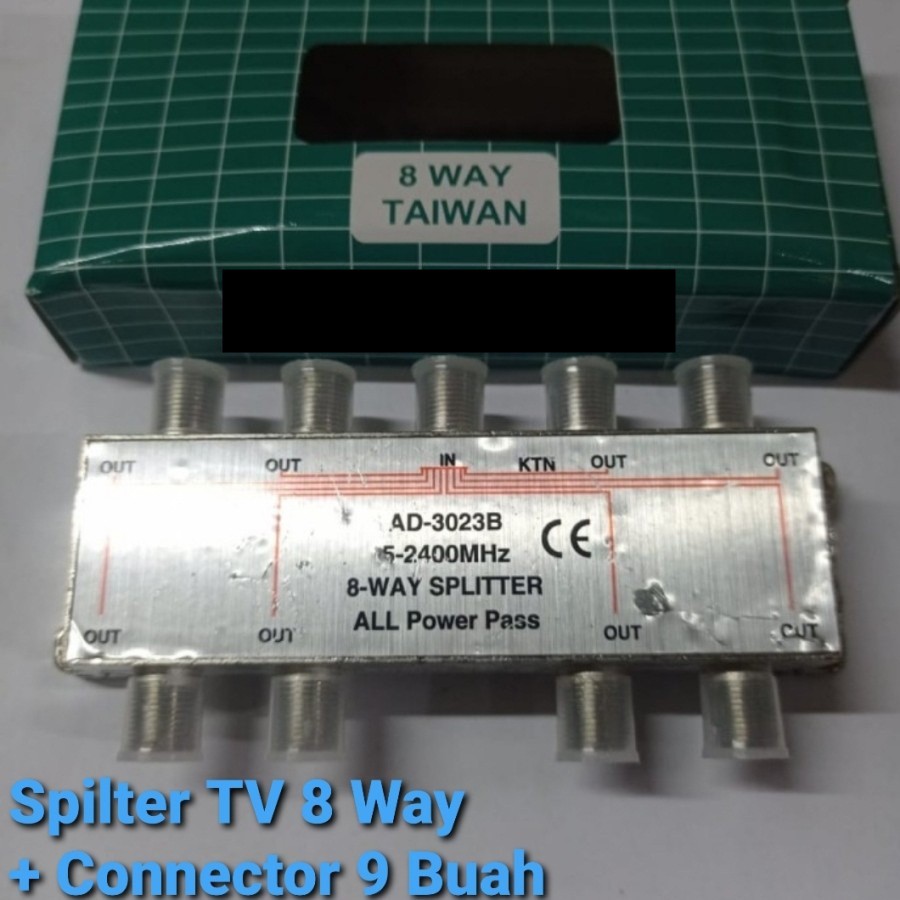 Spliter TV Antena 8Way 8 Way Cabang 8 Output